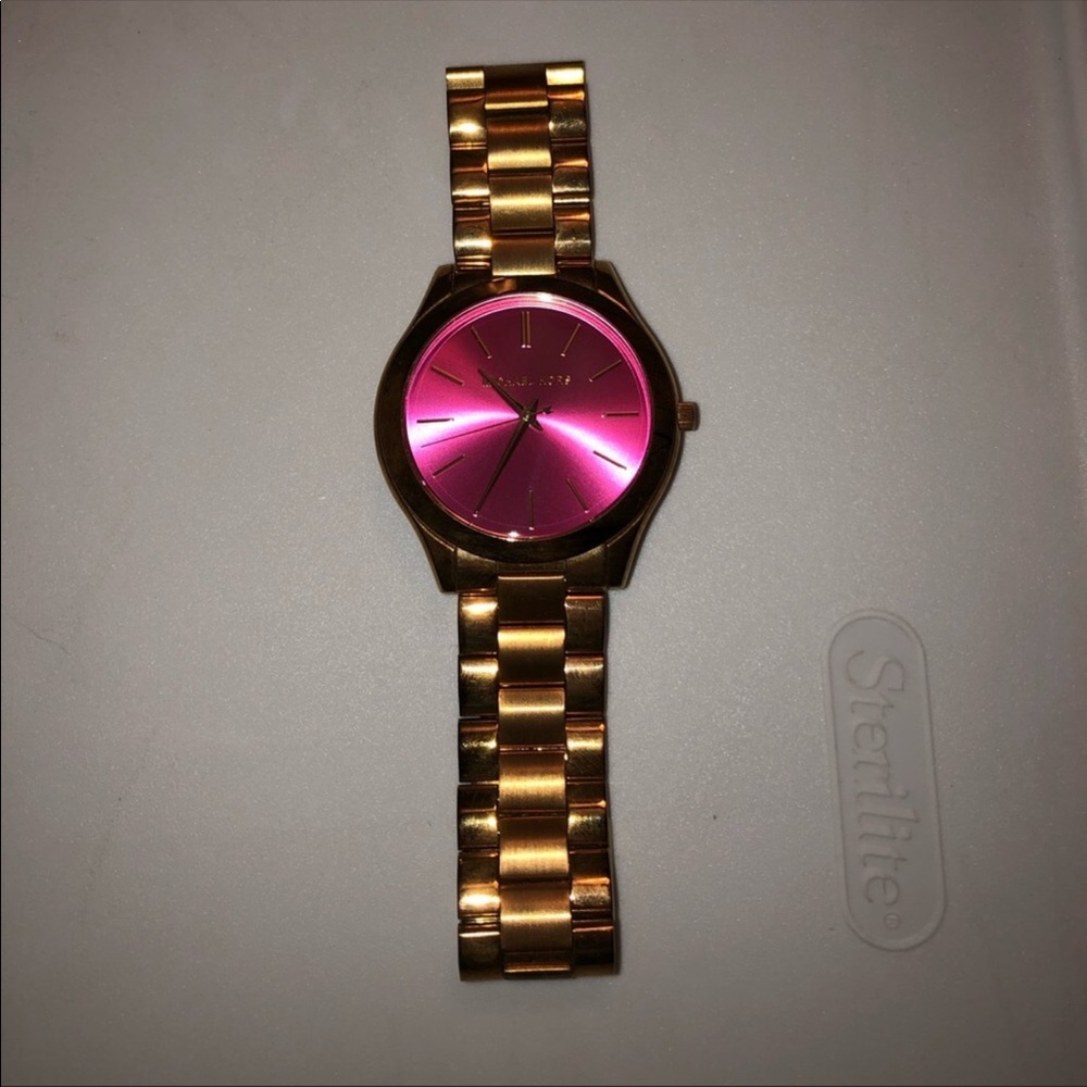 Michael Kors watch gold and pink
